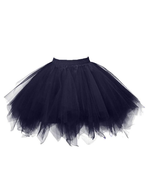 Women's Tulle Tutu Skirt Classic Elastic Layered P...